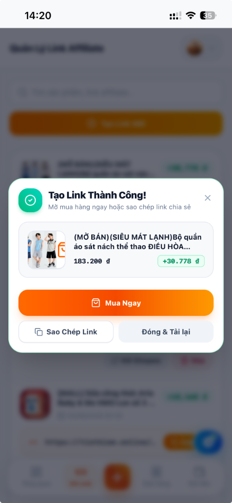 Hướng dẫn Bước 2 - Mở link và đặt hàng